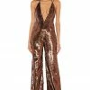 Camila Coelho Callie Jumpsuit In Chocolate