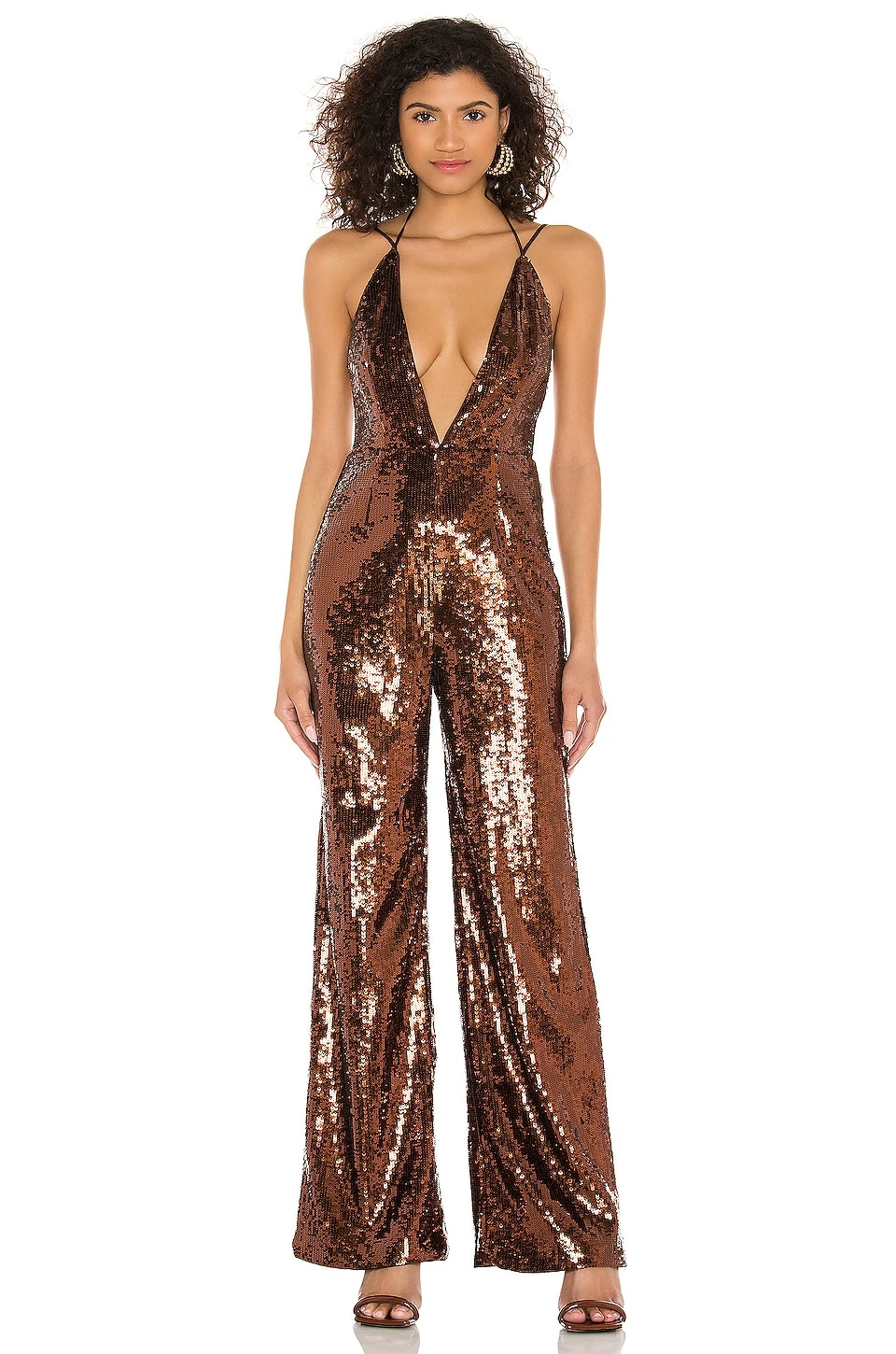 Camila Coelho Callie Jumpsuit In Chocolate 2 Camila Coelho Callie Jumpsuit In Chocolate