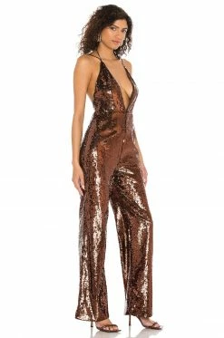 Camila Coelho Callie Jumpsuit In Chocolate 6 Camila Coelho Callie Jumpsuit In Chocolate -CAMILA COELHO Sales COEL WC11 V2