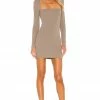 Camila Coelho Saddie Mini Dress In Taupe -CAMILA COELHO Sales COEL WD118 V1