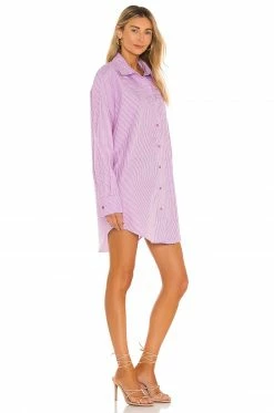 Camila Coelho Elliot Shirt Dress In Pink Lilac -CAMILA COELHO Sales COEL WD123 V2
