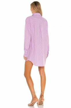 Camila Coelho Elliot Shirt Dress In Pink Lilac -CAMILA COELHO Sales COEL WD123 V3