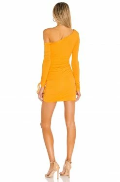 Camila Coelho Lena Mini Dress In Tangerine Orange -CAMILA COELHO Sales COEL WD129 V3