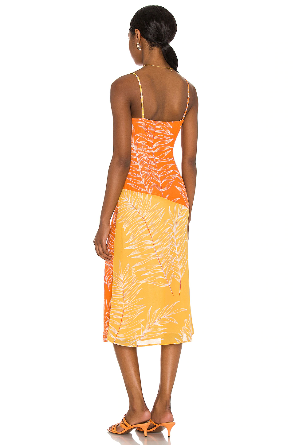 Camila Coelho Vivienne Midi Dress In Yellow & Orange 5 Camila Coelho Vivienne Midi Dress In Yellow & Orange - Image 3