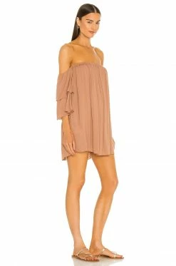 Camila Coelho Dulce Mini Dress In Taupe -CAMILA COELHO Sales COEL WD137 V2