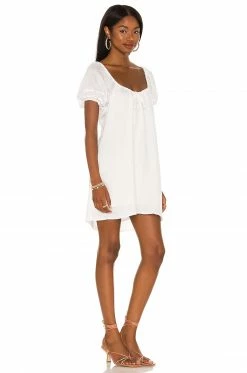 Camila Coelho Malia Mini Dress In White -CAMILA COELHO Sales COEL WD149 V2