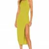 Camila Coelho Shelly Midi Dress In Yellow Green 1 Camila Coelho Shelly Midi Dress In Yellow Green -CAMILA COELHO Sales COEL WD152 V1