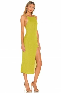Camila Coelho Shelly Midi Dress In Yellow Green -CAMILA COELHO Sales COEL WD152 V2