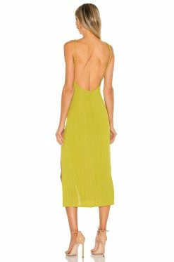 Camila Coelho Shelly Midi Dress In Yellow Green -CAMILA COELHO Sales COEL WD152 V3