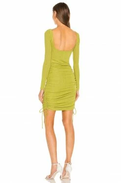 Camila Coelho Tiara Mini Dress In Yellow Green -CAMILA COELHO Sales COEL WD153 V3