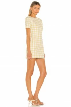 Camila Coelho Delphine Mini Dress In Yellow & White 8 Camila Coelho Delphine Mini Dress In Yellow & White -CAMILA COELHO Sales COEL WD155 V3