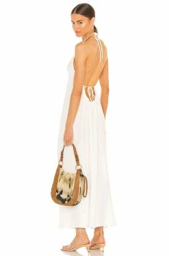 Camila Coelho Celene Maxi Slip Dress In White -CAMILA COELHO Sales COEL WD159 V3