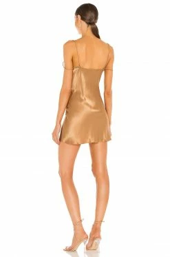 Camila Coelho Adora Mini Slip Dress In Toffee -CAMILA COELHO Sales COEL WD161 V3
