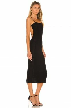 Camila Coelho Jeralyn Midi Dress In Black -CAMILA COELHO Sales COEL WD168 V3