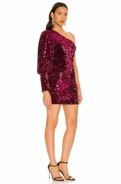 Camila Coelho Katya Mini Dress In Burgundy -CAMILA COELHO Sales COEL WD176 V2