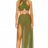 Camila Coelho Scarlet Maxi Dress In Sage Green -CAMILA COELHO Sales COEL WD178 V1