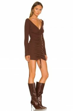 Camila Coelho Ciara Sweater Dress In Chocolate -CAMILA COELHO Sales COEL WD180 V2