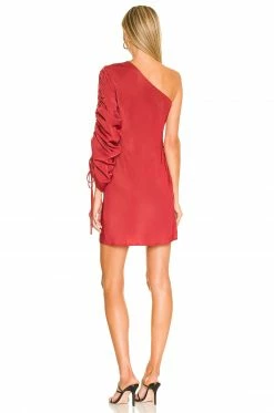 Camila Coelho Delphine Slip Dress In Burgundy -CAMILA COELHO Sales COEL WD197 V4