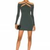 Camila Coelho Leah Mini Dress In Emerald Green