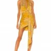 Camila Coelho Antonia Mini Dress In Gold Tropical -CAMILA COELHO Sales COEL WD37 V1