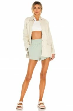 Camila Coelho Kenzie Shorts In Sage Green -CAMILA COELHO Sales COEL WF17 V4
