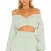 Camila Coelho Kenzie Pullover In Sage Green