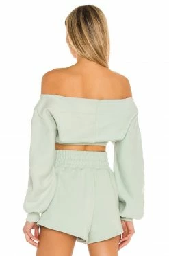 Camila Coelho Kenzie Pullover In Sage Green -CAMILA COELHO Sales COEL WK46 V3