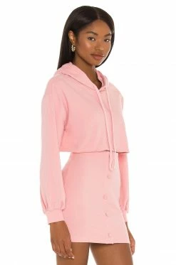 Camila Coelho Laurell Crop Hoodie In Mauve 7 Camila Coelho Laurell Crop Hoodie In Mauve -CAMILA COELHO Sales COEL WK47 V2