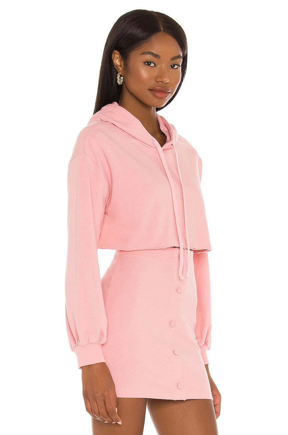 Camila Coelho Laurell Crop Hoodie In Mauve 4 Camila Coelho Laurell Crop Hoodie In Mauve - Image 2