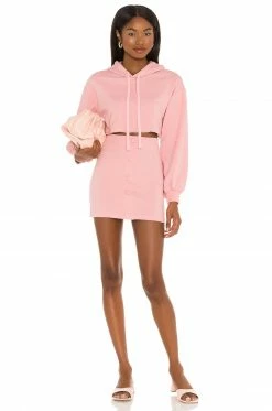 Camila Coelho Laurell Crop Hoodie In Mauve 9 Camila Coelho Laurell Crop Hoodie In Mauve -CAMILA COELHO Sales COEL WK47 V4