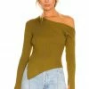 Camila Coelho Shauna Sweater In Olive Green -CAMILA COELHO Sales COEL WK53 V1