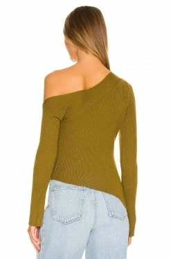 Camila Coelho Shauna Sweater In Olive Green -CAMILA COELHO Sales COEL WK53 V3