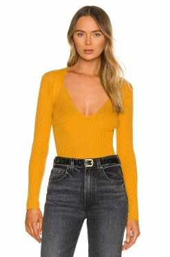 Camila Coelho Patten Sweater In Clementine