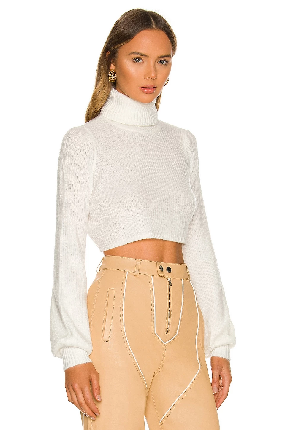 Camila Coelho Cesare Cropped Sweater In White 4 Camila Coelho Cesare Cropped Sweater In White - Image 2