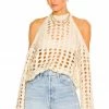 Camila Coelho Inez Open Cable Sweater In Ivory -CAMILA COELHO Sales COEL WK68 V1