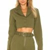Camila Coelho Leticia Jacket In Olive Green