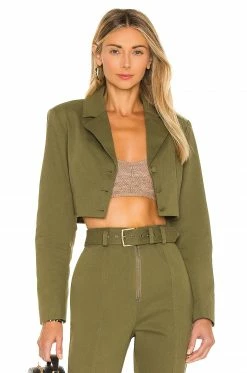 Camila Coelho Leticia Jacket In Olive Green -CAMILA COELHO Sales COEL WO20 V2
