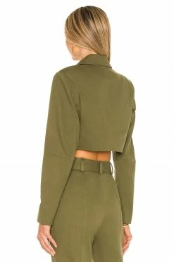 Camila Coelho Leticia Jacket In Olive Green -CAMILA COELHO Sales COEL WO20 V4