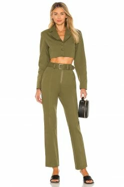 Camila Coelho Leticia Jacket In Olive Green -CAMILA COELHO Sales COEL WO20 V5