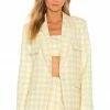 Camila Coelho Dona Blazer In Yellow & White -CAMILA COELHO Sales COEL WO22 V1