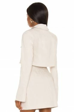 Camila Coelho Tessa Crop Blazer In Nude -CAMILA COELHO Sales COEL WO23 V3