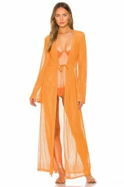 Camila Coelho Nikki Robe In Rustic Orange -CAMILA COELHO Sales COEL WO26 V2