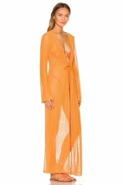 Camila Coelho Nikki Robe In Rustic Orange -CAMILA COELHO Sales COEL WO26 V3