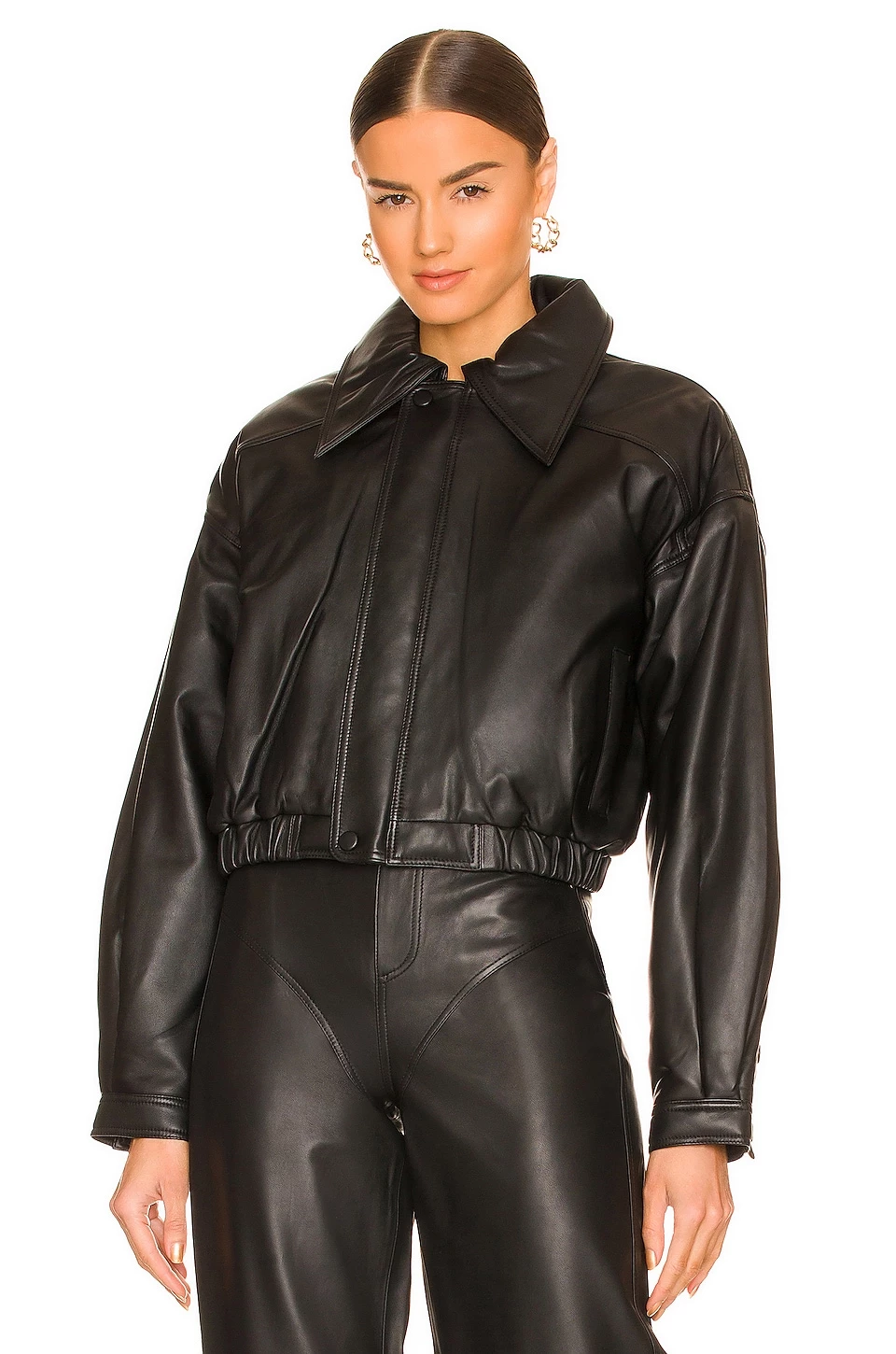 Camila Coelho Raven Leather Jacket In Black 4 Camila Coelho Raven Leather Jacket In Black - Image 2