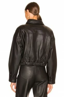 Camila Coelho Raven Leather Jacket In Black 10 Camila Coelho Raven Leather Jacket In Black -CAMILA COELHO Sales COEL WO34 V4