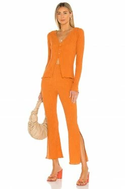 Camila Coelho Linez Pant In Sunset Orange -CAMILA COELHO Sales COEL WP41 V5
