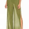 Camila Coelho Nana Pants In Sage Green -CAMILA COELHO Sales COEL WP51 V1