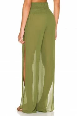 Camila Coelho Nana Pants In Sage Green -CAMILA COELHO Sales COEL WP51 V3
