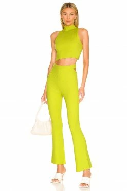 Camila Coelho Coyote Pant In Lime -CAMILA COELHO Sales COEL WP63 V4