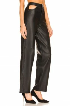 Camila Coelho Jess Leather Pant In Black -CAMILA COELHO Sales COEL WP66 V2